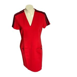 Escada Sport Cardinal Red Sheath Short Sleeve Dress in Size 40 or US Medium